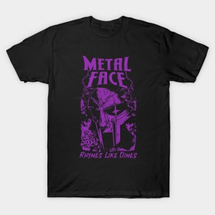 Vintage Bootleg Metal Face Purple T-Shirt